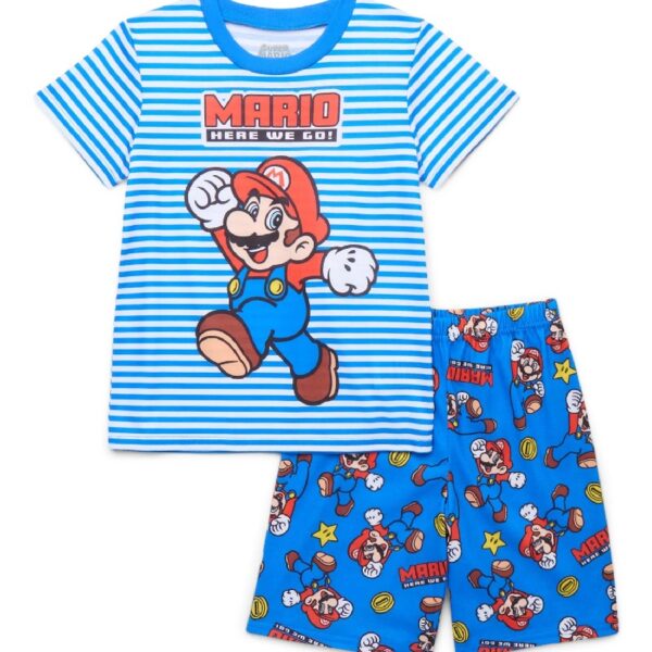 Sonic the Hedgehog Boys' Tee and Shorts Pajama Set, 2-Piece, Sizes 4-12