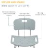 Safety Shower & Bath Stool Tub Bench Chair