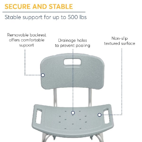 Safety Shower & Bath Stool Tub Bench Chair