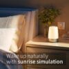 Sunrise Alarm Clock, Wake up Light Alarm Clock, 3 Ways Dimmable Modern Small Digital RGB Bedside Lamp for Heavy Sleeper