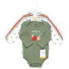 Cotton Long-Sleeve Bodysuits, 5-Pack, Newborn- 24 Months
