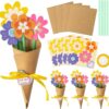 DIY Flower Bouquet Craft Kit Mother's Day Gift Flower Paper Crafts For Kids Make Your Own Flower Bouquet For Mum Crafts Classroom Home Fun Activities