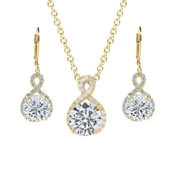 Cate & Chloe Alessandra 18k White Gold Plated Jewelry Set With Simulated Diamond Crystals for Women