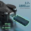 RC Mini Drone with Camera Kids Adults, Foldable 4K Quadcopter FPV Video HD Drones for Beginners, Christmas Gifts Toys for Kids Boys