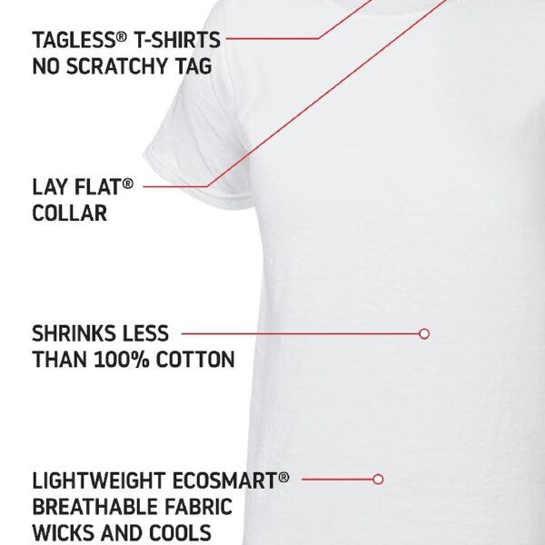 Boys' Eco Blend Crew Undershirt, 5 Pack, Sizes S-XXL