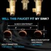 Widespread Bathroom Basin Faucet Crystal Handle Sink Mixer Tap Chrome Finish