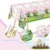 178pcs Pink Winnie Bear Baby Shower Pooh Party Supplies Decorations Oh Baby Plates and Napkins Tableware Set for Boys Girls Newborn Kids Cups Tablecloth Banner Birthday Decorations for 25 Guests