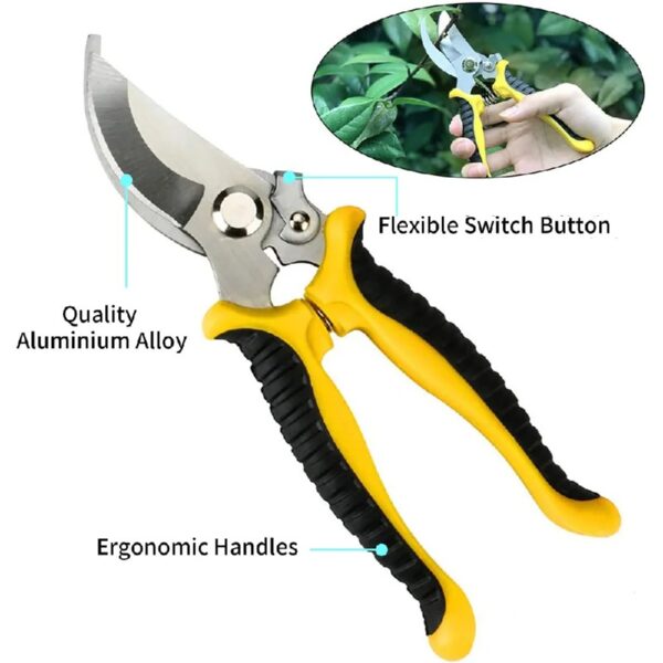 Garden Tools Set 5 Piece Floral Heavy Duty Gardening Tools with Pruning Shears / Hand Trowel / Transplanter / Hand Rake / Gardening Gloves, Delicate Garden Gift