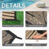 6'x9' Outdoor Rugs Patio Waterproof Outside Mat Reversible Plastic Camping Carpet,Black & Brown