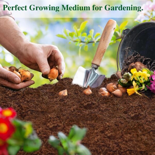 10lb of  100% Organic Coco Coir Bricks with Low EC and pH Balance High Expansion Coco Fiber for Herbs, Flowers,Plants Gardening Renewable Coconut Soil