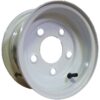 White Wheel 8X3.75 5 on 4.5 Center Bore 2.80, Offset-2
