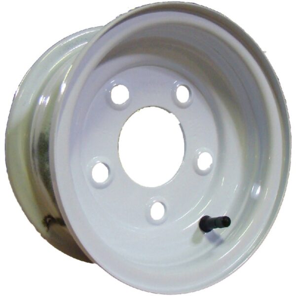 White Wheel 8X3.75 5 on 4.5 Center Bore 2.80, Offset-2