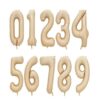 40 inch US Version verslarge digital aluminum foil balloon cream caramel color number 0-9 birthday party festival decoration