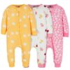 Brand Gender Neutral Footless Unionsuits, 3-Pack, Sizes 0/3 Months - 5T