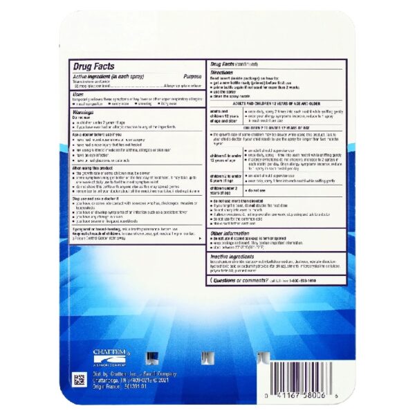 Allergy 24-Hour Non-Drip Nasal Spray (120 sprays, 4 Pack)