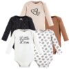 Cotton Long-Sleeve Bodysuits, 5-Pack, Newborn- 24 Months