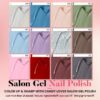 Candy Lover Gel Nail Polish Kit with UV LED Lamp, 12 Colors Cute Lady Gel Polish Starter Kit, All-in-One Quick Dry Soak Off Nail Gel Manicure Kit with DIY Tools Valentine Gift for Women