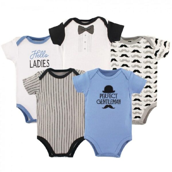 Short Sleeve Bodysuits, 5-Pack, Newborn- 24 Months