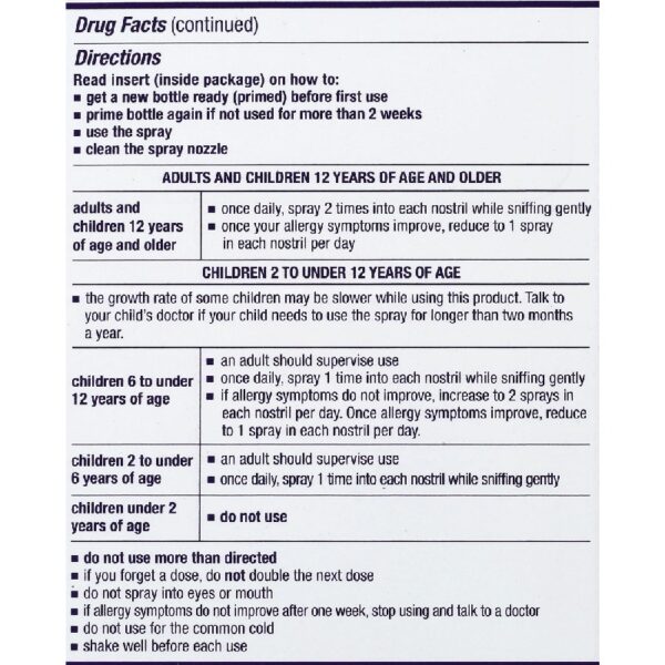 Allergy 24-Hour Non-Drip Nasal Spray (120 sprays, 4 Pack)