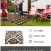 Outdoor Rug 5'x8' Waterproof Reversible Patio Rug Modern Lightweight Plastic Straw Indoor Outdoor Rug for RV Camping Deck Balcony Porch Boho Patio Decor Outdoor Carpet Brown and Beige