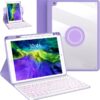 Keyboard Case for iPad 9th/8th/7th Gen 10.2 inch, iPad Air 3rd, Pro 10.5 - Colorful Backlite Keyboard, 360 Rotatable Detachable Magnetic Protective Cover, Pencil Holder, Auto Sleep/Wake