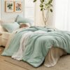 King Size Comforter Set Burnt Orange, 7 Pieces Lightweight King Bedding Sets Boho with Comforter, Sheets, Pillowcases & Shams