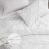 Dorm Bedding Twin Comforter Set - 5 Pieces Pintuck Bed in A Bag with Comforters, Sheets, Pillowcases & Shams