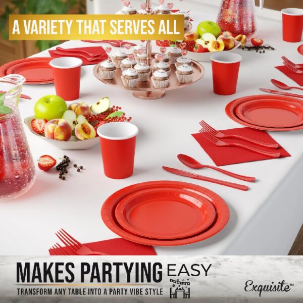 Exquisite 350 Piece Easter Plastic Disposable Party Plates & Dinnerware Combo Set