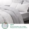 Light Purple Queen Comforter Set - 7 Pieces Reversible Queen Bed in a Bag, Queen Bed Set Light Purple and Grey with Comforters, Sheets, Pillowcases & Shams