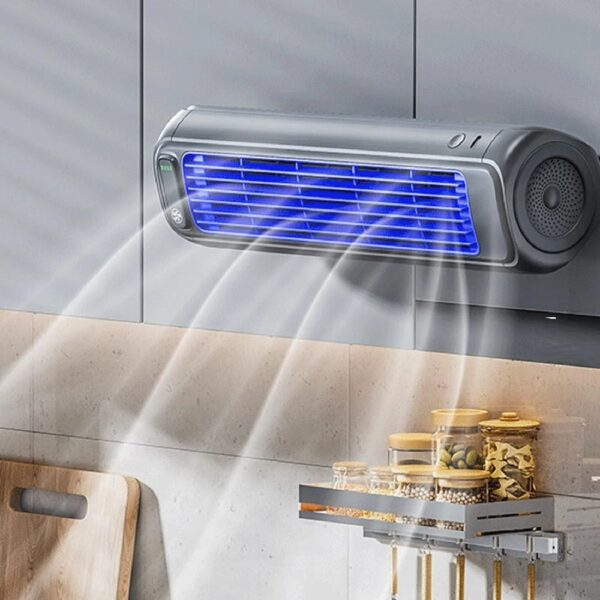 Briza Air Cooler,  Air Conditioner, , Enjoy Fast, Natural Cooling, Quiet Portable Air Conditioner, Three Wind Speeds, Rechargeable, Suitable for Bedroom, Office (Gray)