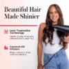 Smoothstay Coconut Oil-Infused Ceramic Hair Dryer with Diffuser, Black