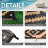 Outdoor Rugs Waterproof Plastic Straw Mat 6'x9' Reversible for RV Patio Deck Beach Black & Brown