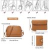 Sendfen Handbags for Women Shoulder Bags Tote Satchel Hobo 4pcs Purse Set