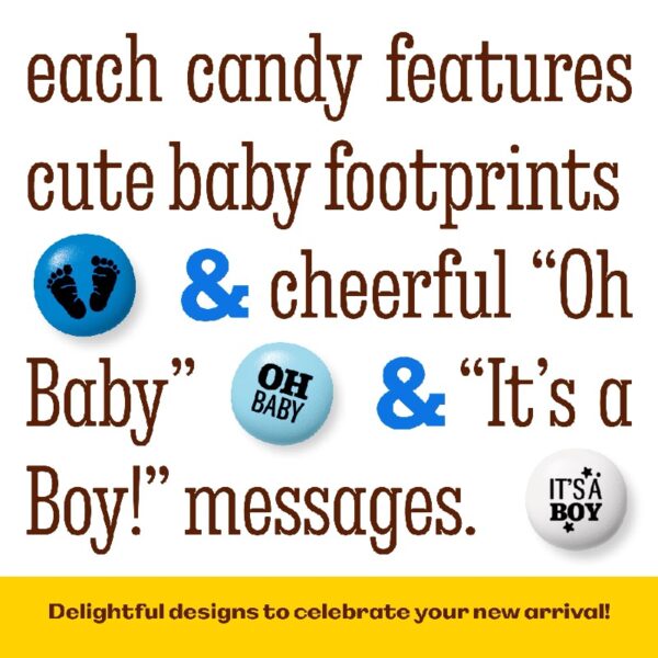 M&M'S It's A Boy Milk Chocolate Candy, Baby Shower or Gender Reveal Candy, 2lb Resealable Bulk Bag