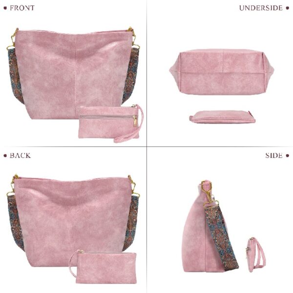 Hobo Bags for Women Crossbody Handbags Guitar Strap Shoulder Bucket Bag Vegan Leather Purse Trendy Boho Tote Purses