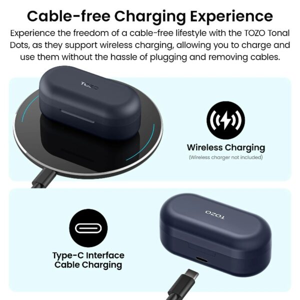 T12 in-Ear Wireless Earbuds Bluetooth 5.3 Headphones with 32EQ Mode,Stereo Bass Bluetooth Earbuds with ENC Noise Cancelling Mic,55H Play,IPX8 Waterproof,Wireless Charging for Home,Sports,Travel