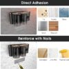 Toothbrush Holders Bathroom Accessories with Toothpaste Dispenser, 2 Cups Toothbrush Holder Wall Mounted Bathroom Decor