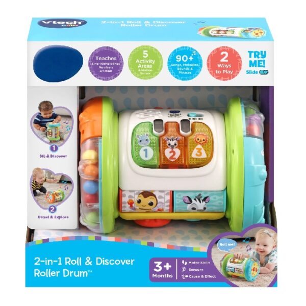 Baby 2-in-1 Roll & Discover Roller Drum Baby and Toddler Toys
