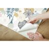 RoomMates Perennial Pink Floral Peel and Stick Wallpaper, 20.5 inches x 18 feet, 1 roll,