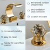 Widespread Bathroom Basin Faucet Crystal Handle Sink Mixer Tap Chrome Finish