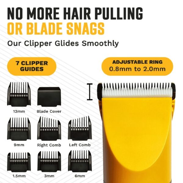Cordless Hair and Beard Clipper with Scissors + Case
