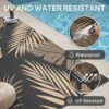 6'x9' Outdoor Rugs Patio Waterproof Outside Mat Reversible Plastic Camping Carpet,Black & Brown