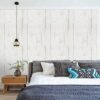 17.7-in x 511.8-in White Gray Wood Peel and Stick Wallpaper Self-Adhesive Removable Contact Paper for Kitchen Countertop Home Decoration Wall Covering Home Renovation