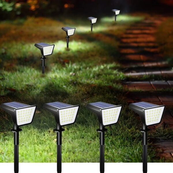 Solar Lights Outdoor, 4 Pack Waterproof LED Lights for Outdoor Decor Yard Garden Landscape Pathway