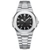 Men Watch Rose Gold Quartz Stainless Steel Sports Waterproof Luminous Date Fashion Watches