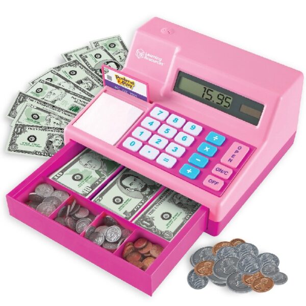 Pretend and Play Calculator Cash Register, Pink Ages 3 and Up