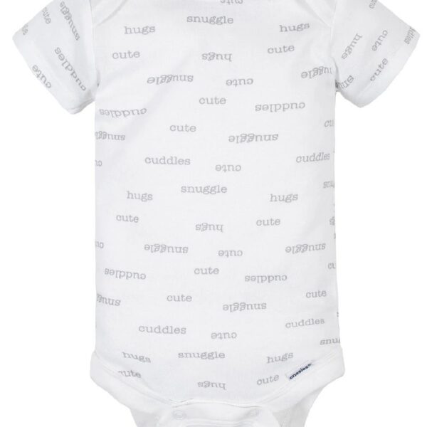 Assorted Short Sleeve Onesies Bodysuits, 8pk (Baby Boy or Baby Girl Unisex)