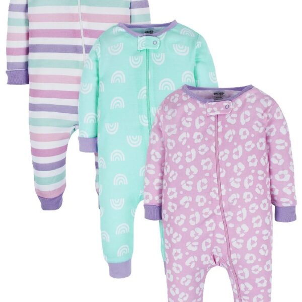 Brand Gender Neutral Footless Unionsuits, 3-Pack, Sizes 0/3 Months - 5T