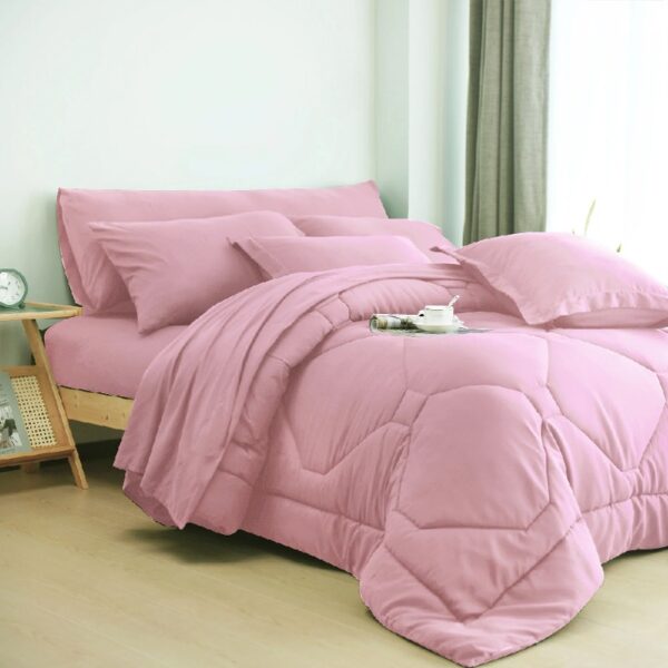 8 PCS Modern Comforter Set with Sheets All Season Bed in a Bag, Black, Queen Size