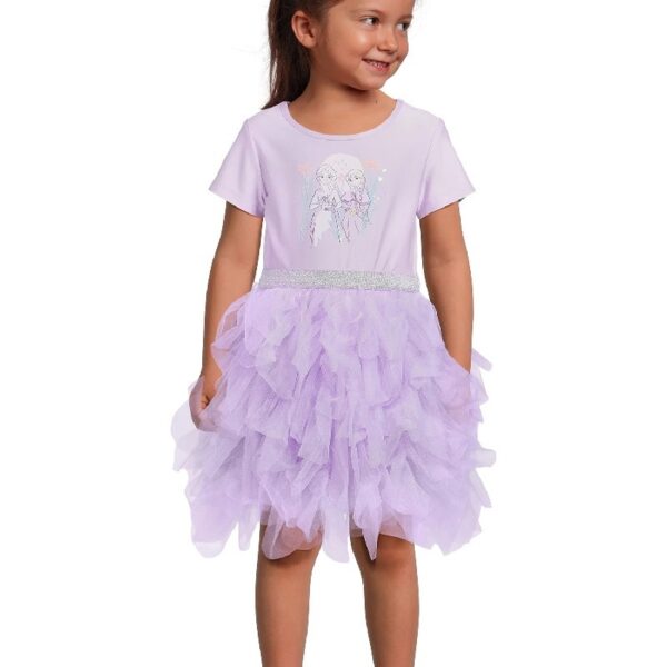 Disney Frozen Toddler Girl Short Sleeve Tutu Dress, Sizes 12M-5T